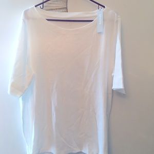 New! Chico’s white quarter sleeve top -Chico Sz 3